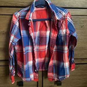 Janie & Jack plaid button down size 3T